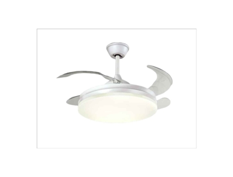Ventilador DC VENTO led branco 100 cm temporizador desligado controle remoto SCHULLER