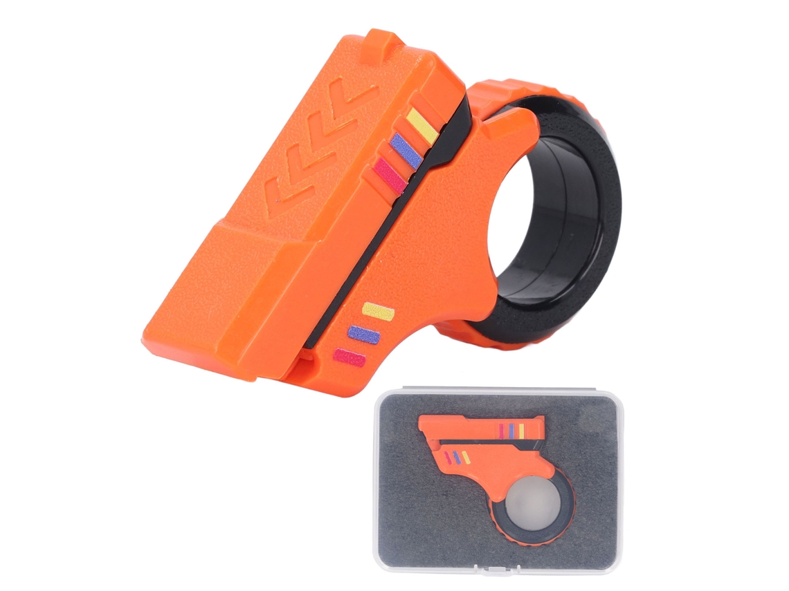 Mali brinquedo de Alivio de Estresse de Ponta Dos Dedos Slider Magnético Anti derrapante Laranja 3d