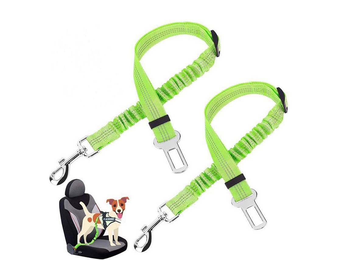 Cinturão de Segurança de Duas Peças com Fita Refletora e Corda Elástica Verde ZYBLSSBB