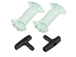 2 Pack Cuerda de Arranque 10m con 2 Mango para Cortacésped Husqvarna Stihl Poulan Verde (3mm)