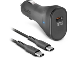 Carregador Automóvel SBS  TECRKITTCPD25W	 Preto