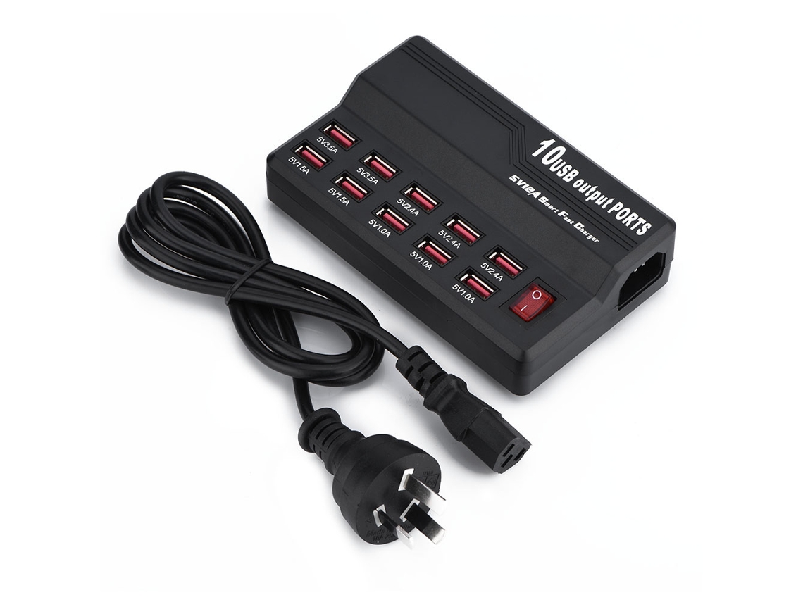 Carregador Rápido Inteligente Usb (carregamento Rápido Inteligente De 60w, 10 Portas Usb)