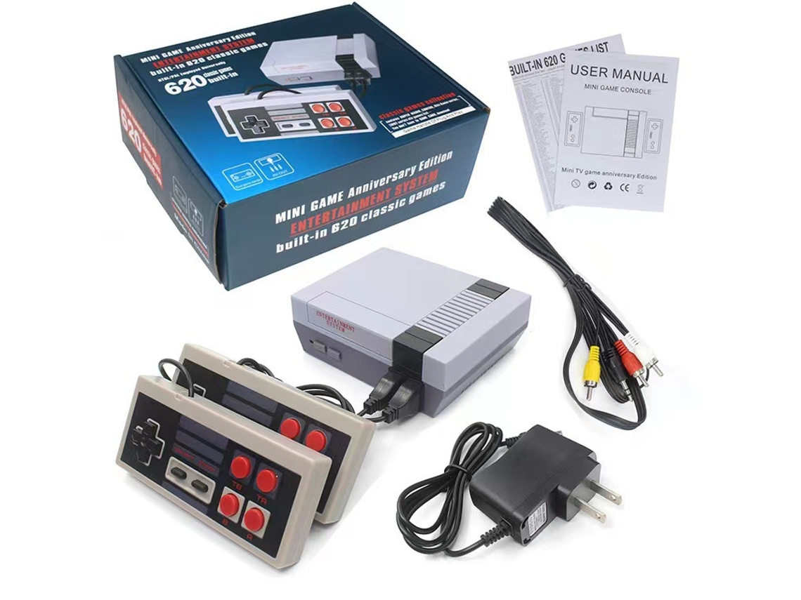 Mini console de videogame com 620 SP Brilvibera