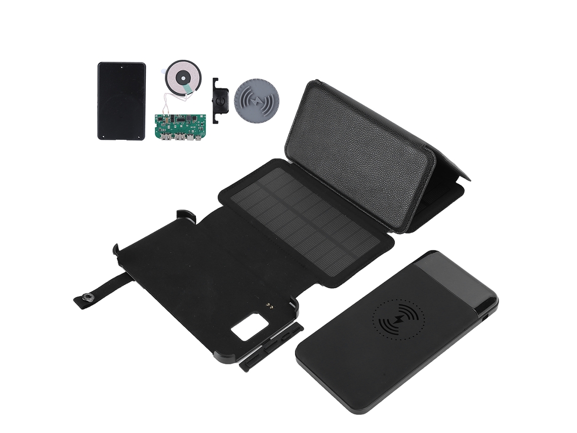 Capa de Power Bank LAXISCREED com Carregamento Solar e Sem Fio