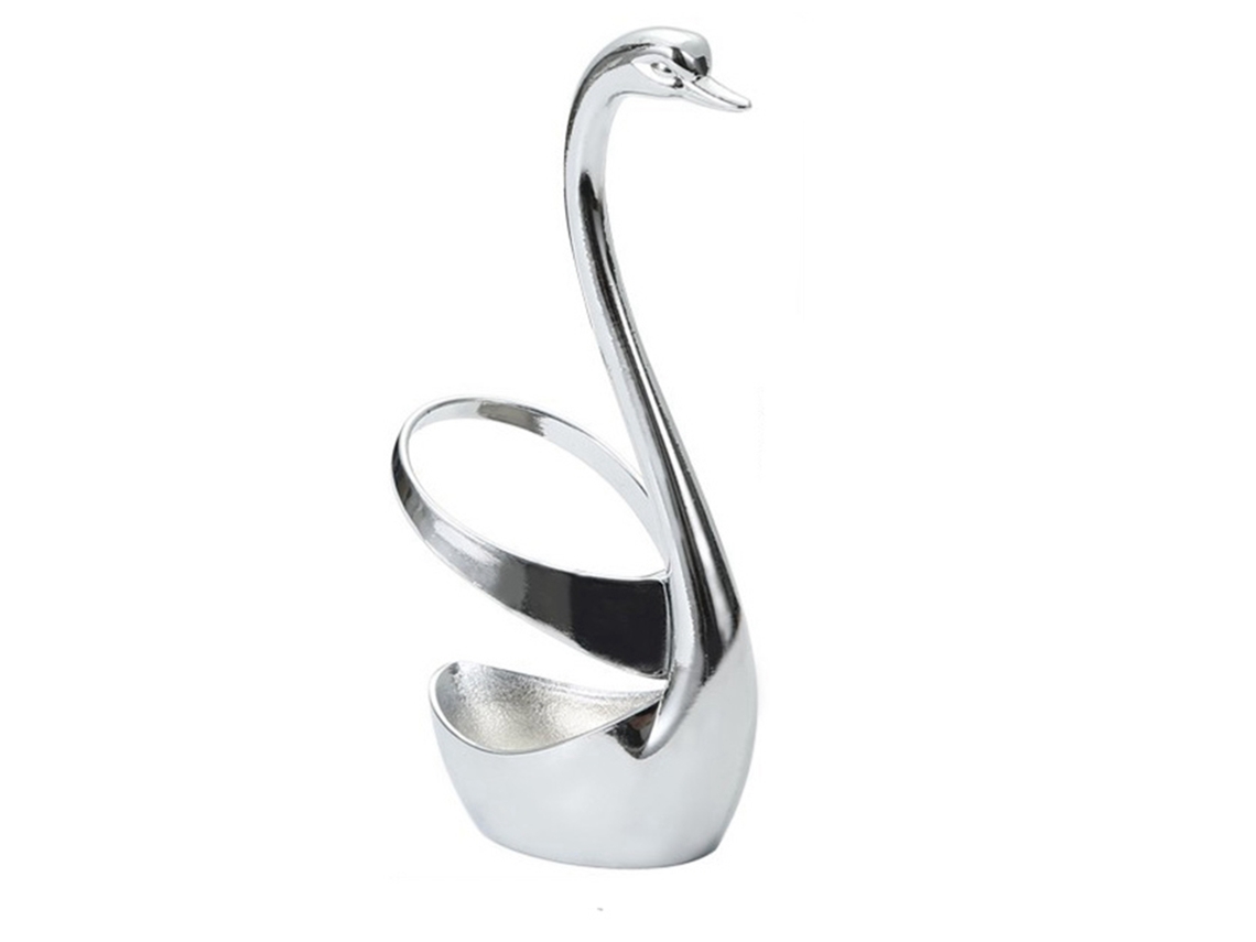 Suporte Para Garfo E Colher De Cisne Liga De Zinco Mesa