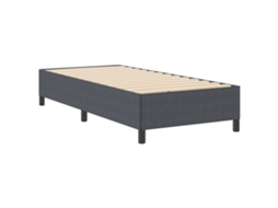 Estrado De Cama Cinza Escuro Tecido Veludo Vidaxl Charcoal Corduroy (80x200x35 Cm)
