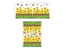 Rebe-stickers De Parede De Girassol Para Jardim, Borda De Parede Decorativa Para Quarto Infantil E Banheiro