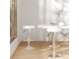 Vidaxl Bancos De Bar 2 Pcs Couro Artificial Branco