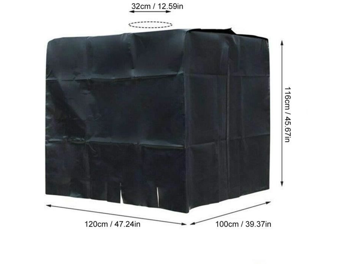 Capa para móveis de jardim, Capa protetora para tanque de água IBC de 1000 litros, impermeável e resistente às intempéries - Tipo A-120x100x116cm