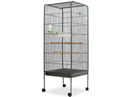 Vidaxl Gaiola Para Pássaros 54x54x146 Cm Aço Preto