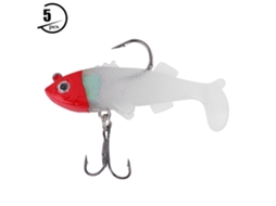Lead Sinker Soft Bait Lure, Bionic Fish Attracting With Hook, 5 Pieces Per Pack