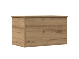 Conjunto 1 Caixa De Armazenamento Vidaxl Castanho Derivados De Madeira (60 X 35 X 35 Cm)