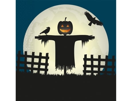 Guardanapos WEFIESTA Pacote De 20 De Papel Halloween Scary Moon 33X33 Cm