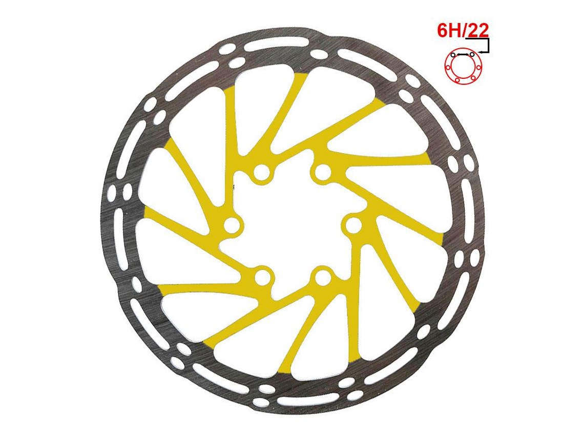 Disco De Freio Ewd002 140mm 6h Amarelo