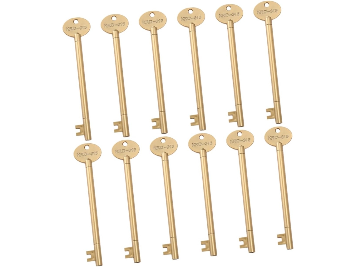 Conjunto De 12 Canetas Em Gel Formato Chave, Portáteis Para Escrita,