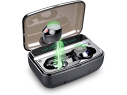Auriculares Bluetooth True Wireless 5.0 Ipx8 À Prova D'Água 3D Hi-Fi Preto Estéreo