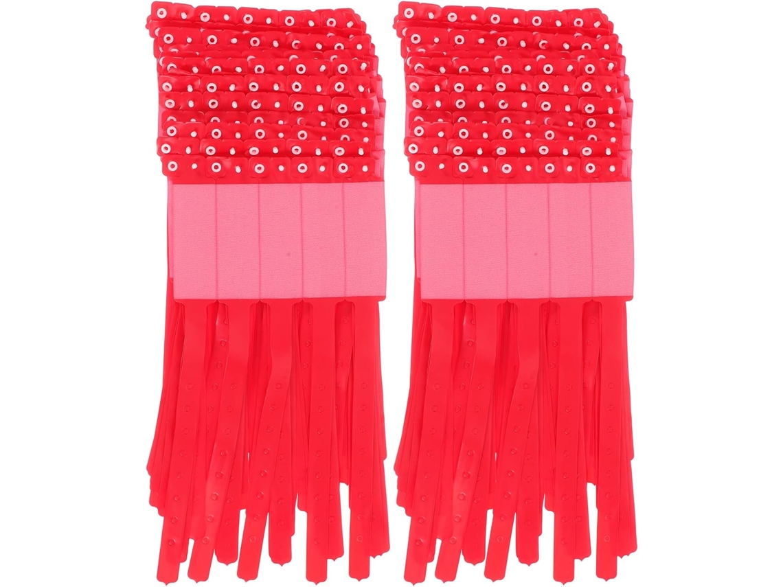 Pulseiras De Identificação Pacientes Em Pvc Vermelho, Pacote Com 100 Unidades
