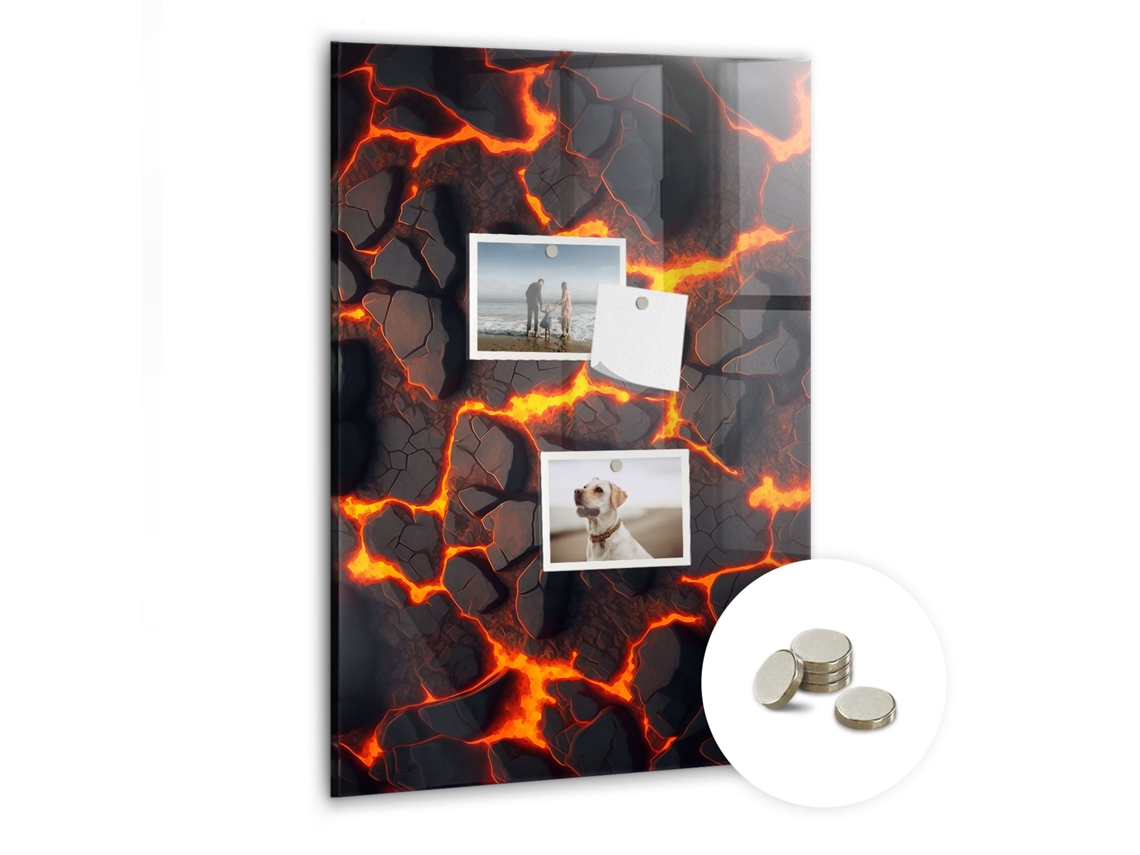 Lousa Magnética Lava Vulcânica Para O Escritório Espelharte (40x60 Cm)