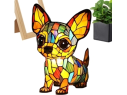 Luminária de mesa LED genérica com tema canino e desenho de filhote.