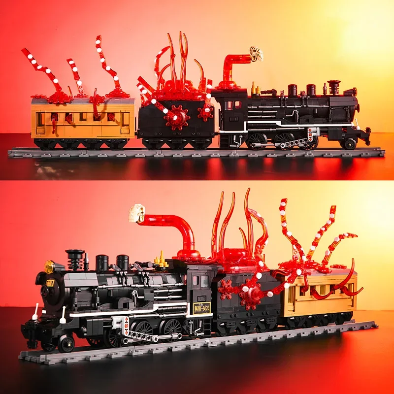 Conjunto De Blocos De Montar Para Trem Urbano, Modelo De Locomotiva, Tecnologia De Energia, Brinquedo Faça Você Mesmo, Presente Para Crianças.