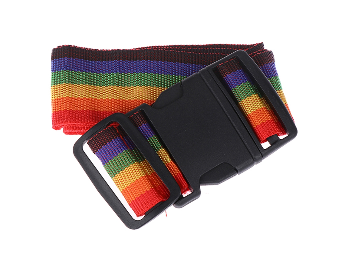 Alça Transversal Para Bagagem, 180 Cm, Ajustável, Com Fivela Para Viagem, Multicolorida