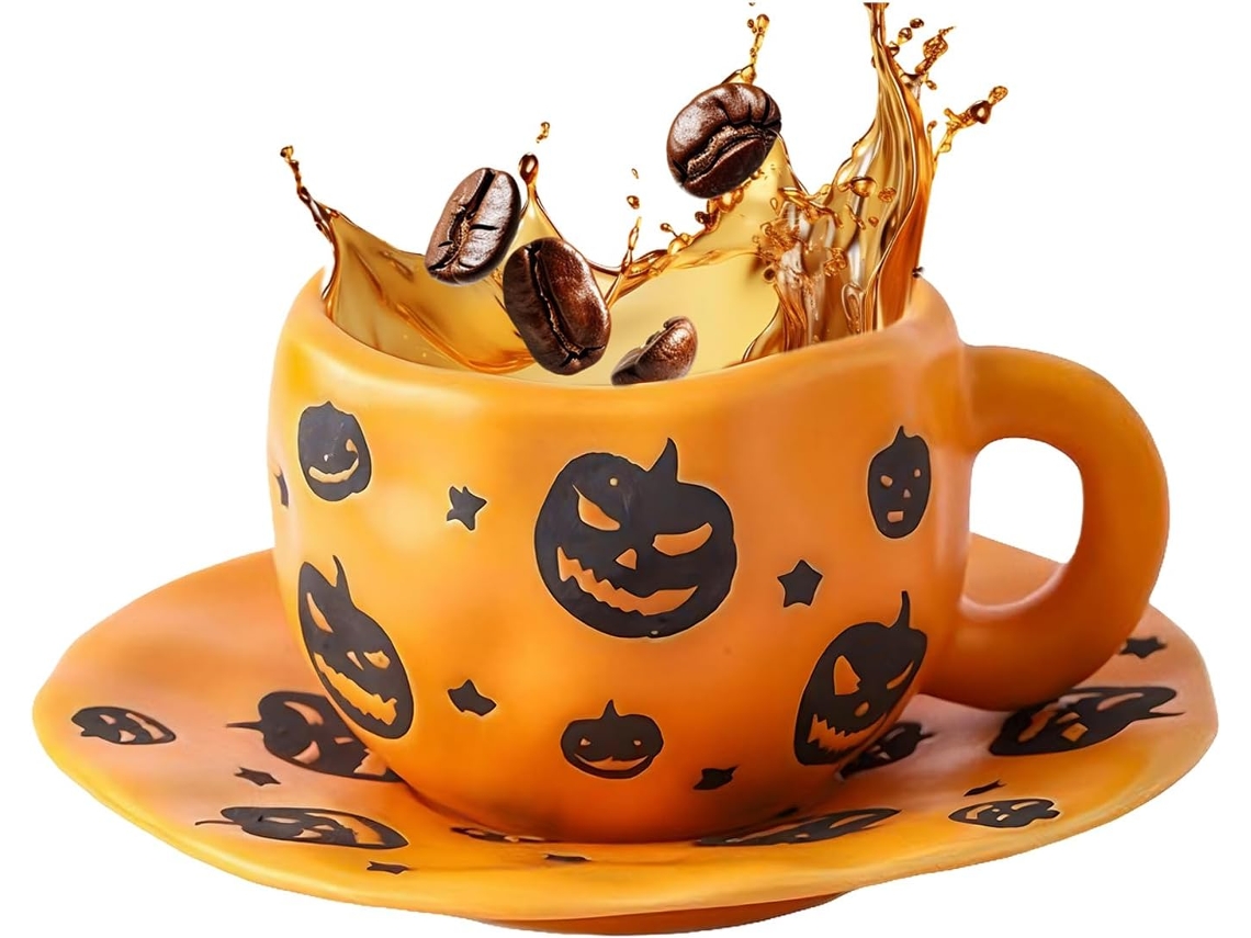 Caneca De Halloween, Xícara De Chá De Cerâmica 320ml Caneca De Café Quente Para Estudantes, Profes Gokoco