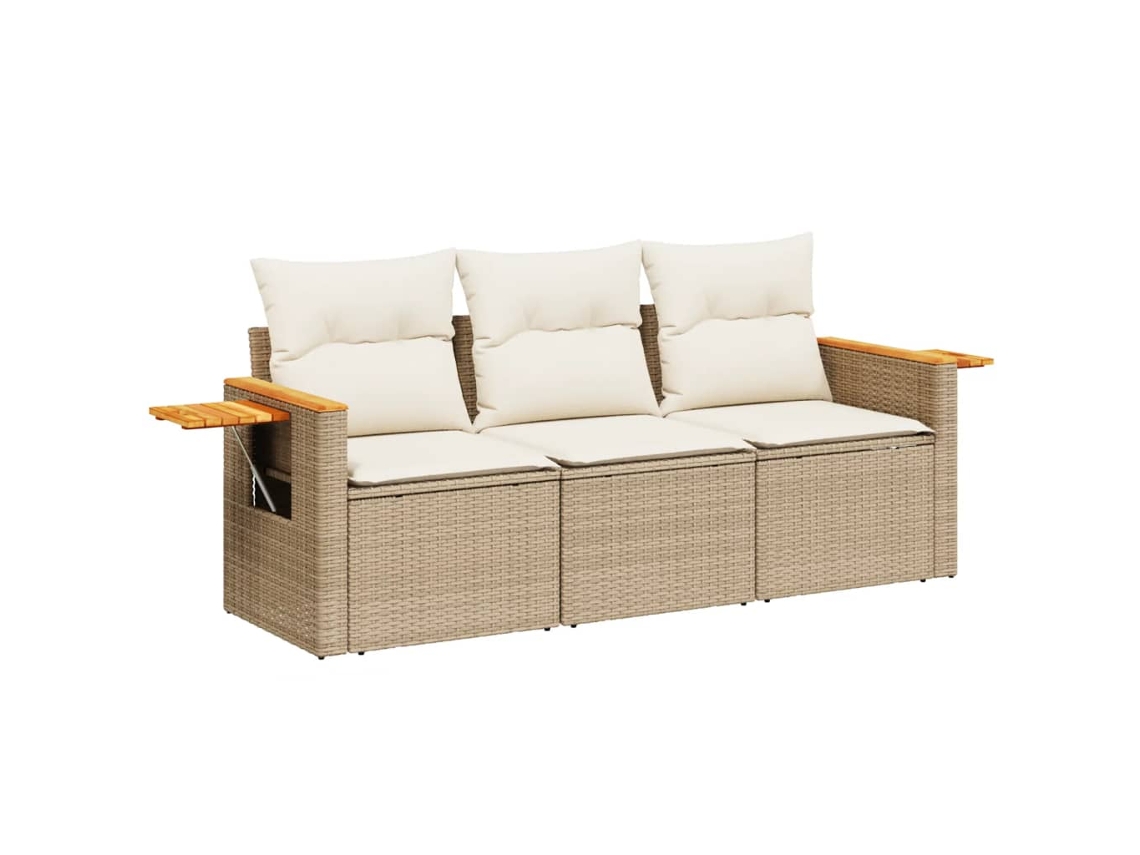Garden Sofa Set, Garden Sofa Sets Vidaxl Bege Rattan / Vime (n/a)