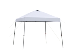 Tenda Dobrável 3x3 Portátil de Jardim com Bolsa de Transporte com Rodas Aço para Exterior Festas Campismo Branco DECORALAR TECH
