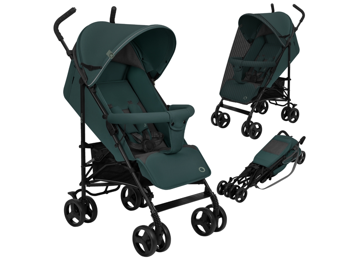 Carrinho de Passeio de Bebé LIONELO Elia Compacto 6 36 Meses Leve Encosto Regulável Suspensão Cinzneto