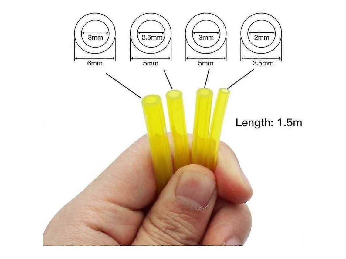 4 Mangueiras De Combustível 1,5m Transparente Amarelo Para Motosserra Cortador De Grama Acessórios Ferramentas Jardim