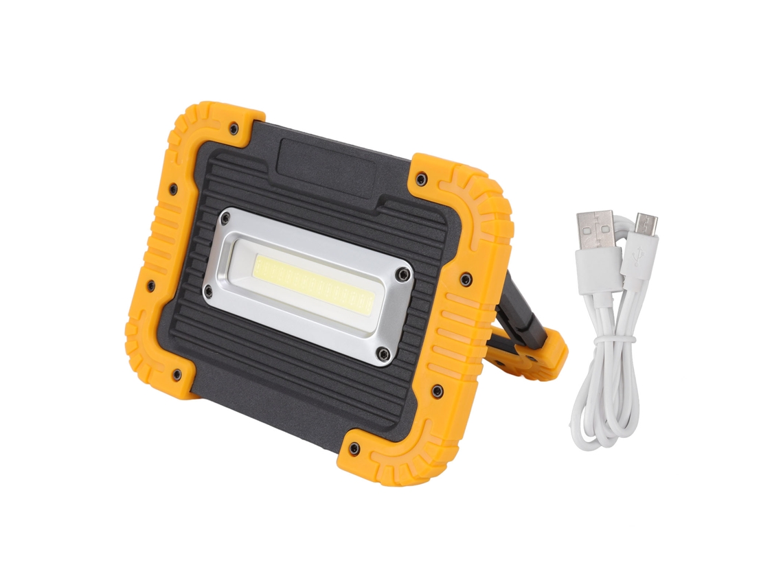 Lâmpada de Trabalho Cob Portátil, Carregamento Usb, À Prova D'água, com Bateria, Luz de Emergência | S/MARCA