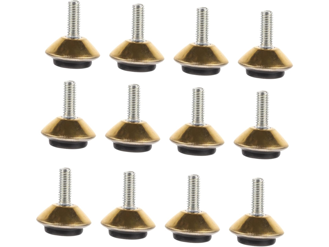 Niveladores De Móveis Tofficu, Dourados, Ajustáveis, Em Metal, Com Pés Giratórios Universais Pernas De Parafuso