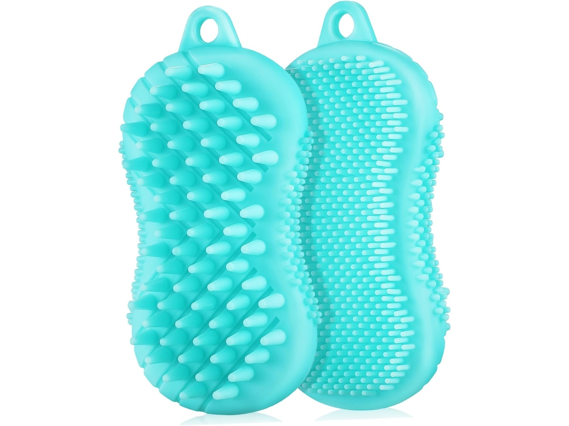 Conjunto De 2 Escovas Esfoliantes Corporais Silicone Valiclud, Escovas De Banho Para Massagem, Limpeza Da Pele E Do