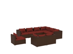 Garden Lounge Set, Garden Lounge Sets Vidaxl Marrom Rattan / Vime (n/a)