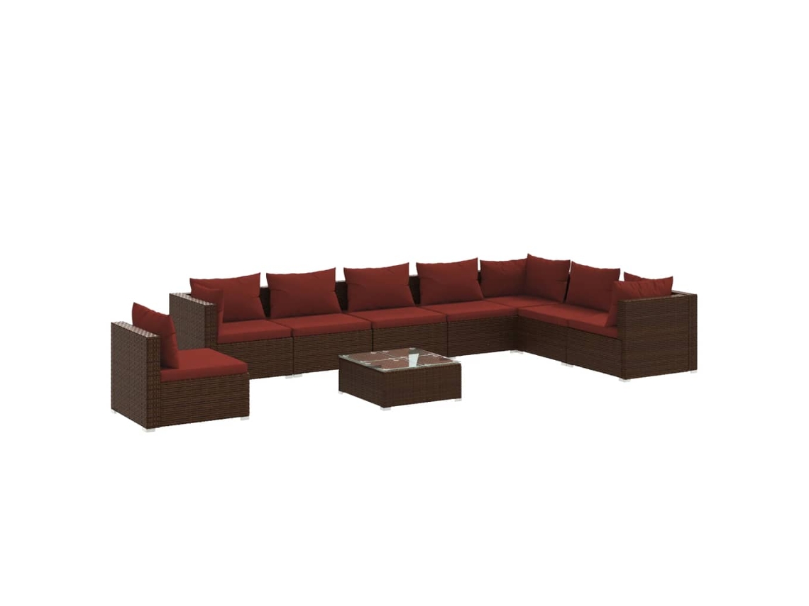 Garden Lounge Set, Garden Lounge Sets Vidaxl Marrom Rattan / Vime (n/a)