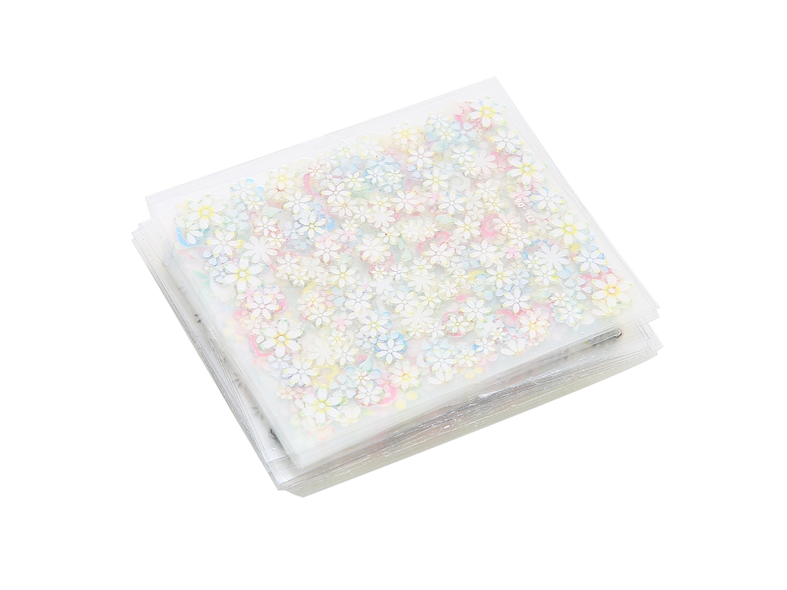 50 Hoja De Adhesivos 3d Para Uñas Con Desenhos De Flores, Decalques De Manicura Diy