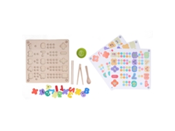 Mali jogo de Contas com Tábua de Madeira Montessori Brinquedos Educativos Matemática para Crianças 3+