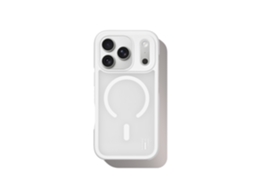 Capa Protetora Ideal Para Iphone 17 Pro Com Magsafe, Cor Branca Acinzentada.
