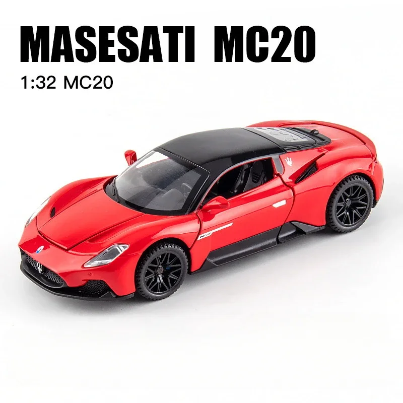 (vermelho) Miniatura De Carro Em Escala 1/32, Feita De Liga Metálica Fundida, Com Efeitos De Luz E Som.