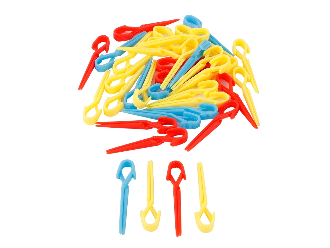 35pcs Grampos De Cabelo De Plástico Para Permutação E Modelagem Profissional, Ferramentas De Posicionamento