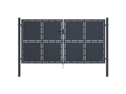 vidaXL Portão de jardim 300x175 cm aço antracite