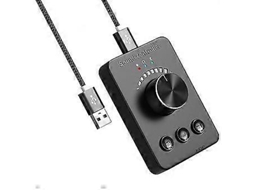 Controle de volume USB, placa de som USB externa, transmissor Bluetooth 5.1, Brilvibera sem driver (para Windows)