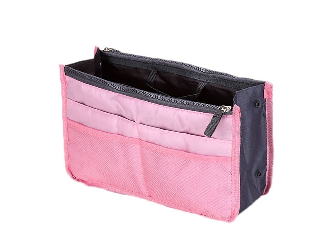 Bolsa de Toiletries Impermeável com Cremallera Mini, Kit de Viagem para Maquiagem e Pincéis, Pacote de 2 S/MARCA