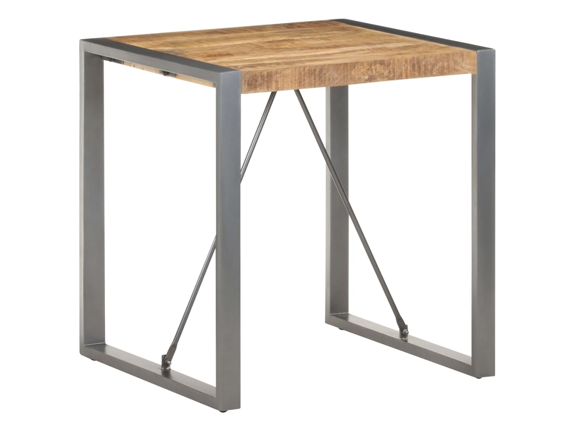 Vidaxl Mesa De Jantar 70x70x75 Cm Madeira De Mangueira Áspera Maciça