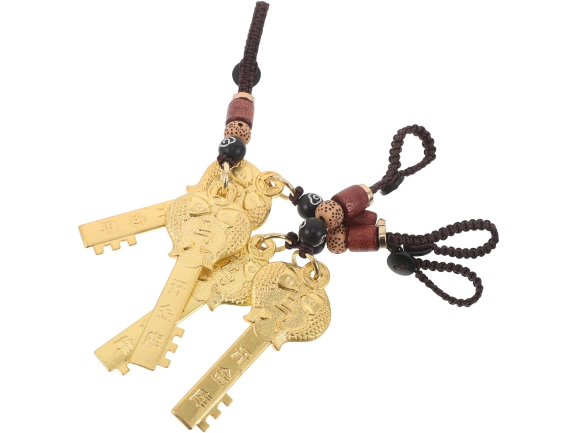 4 Peças Chaveiros Cavalo Latão Lote De Pingente Animal Do Zodíaco Chinês Ornamento Feng Shui
