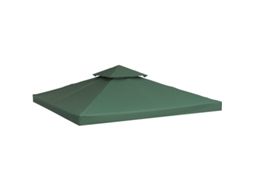 Lona De Substituição Para Tenda De Gazebo 3x3 M Verde Escuro Com Proteção Contra Sol E Água