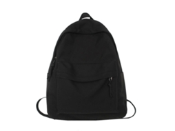 Mochila De Viagem Grande, Simples E Elegante, Para Homens E Mulheres, Em Nylon, Ideal Para Escola, Laptop E Livros. Preta.