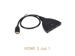 Hub Divisor HDMI de 3 Portas Preto com Comutação Automática CHABERLU