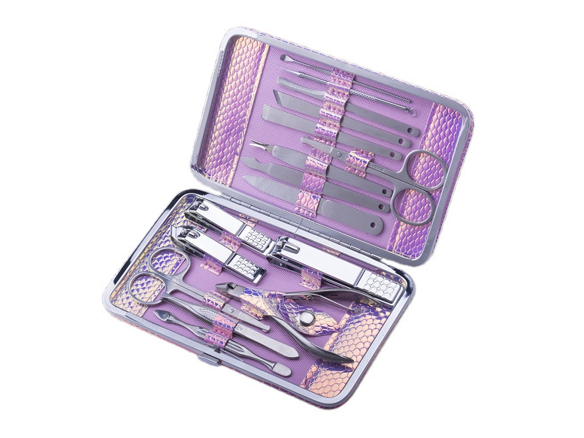 Lurelia Conjunto De Cuidados De Unhas 16 Peças, Em Aço Inoxidável, Para Unhas Grossas, Com Estojo, Para Cuidados Pessoais