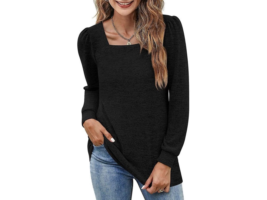 Blusas Fasst para Mulher com Gola Quadrada (S)